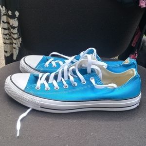 Blue Converse shoes